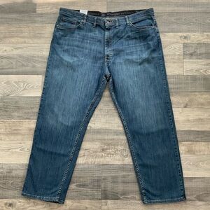 46x30 NWT Wrangler Authentics Relaxed Fit Jeans Men’s Blue Comfort Waist ZM3CSCN